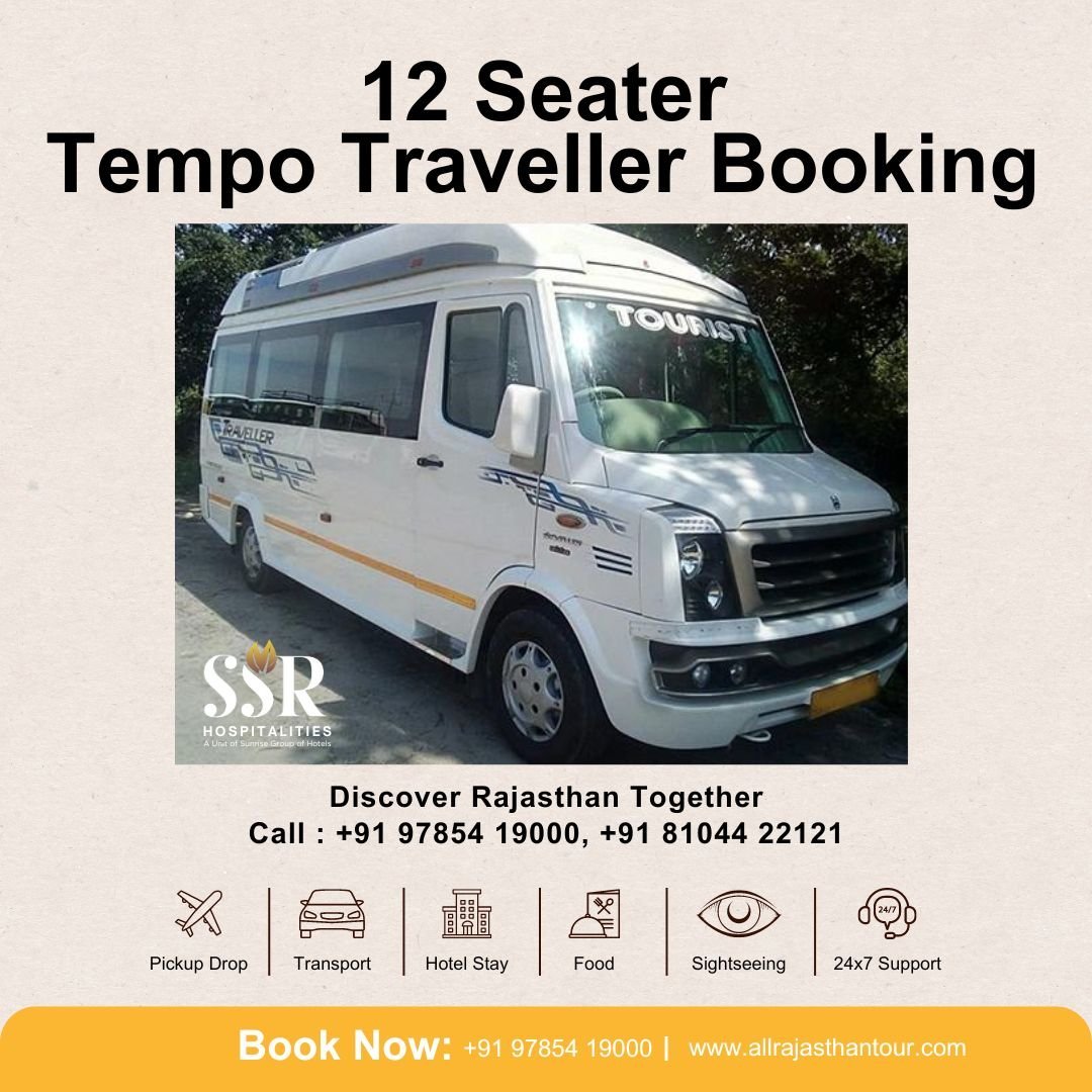 12 Seater Tempo Traveller Hire in Jaipur