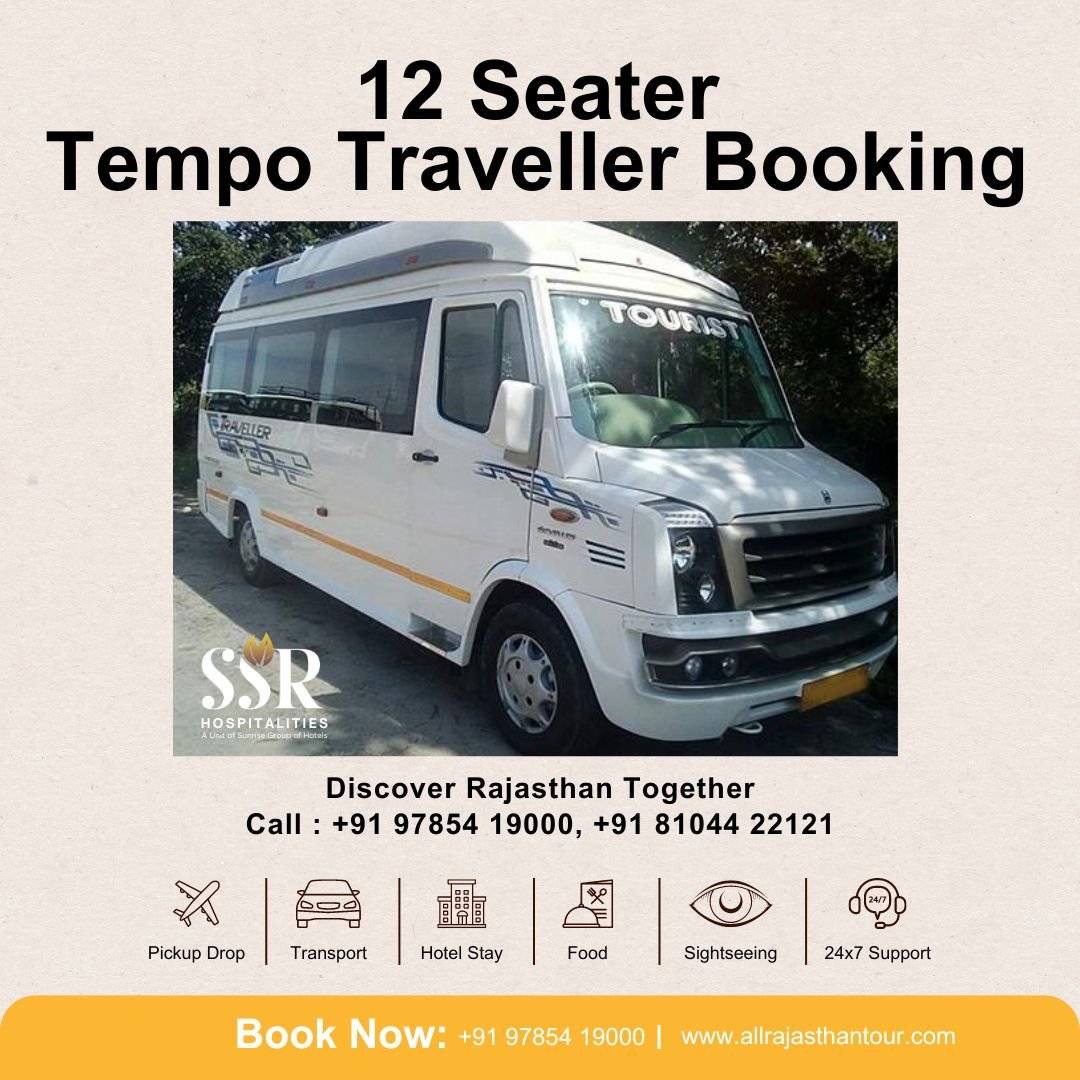12 Seater Tempo Traveller Hire in Jaipur