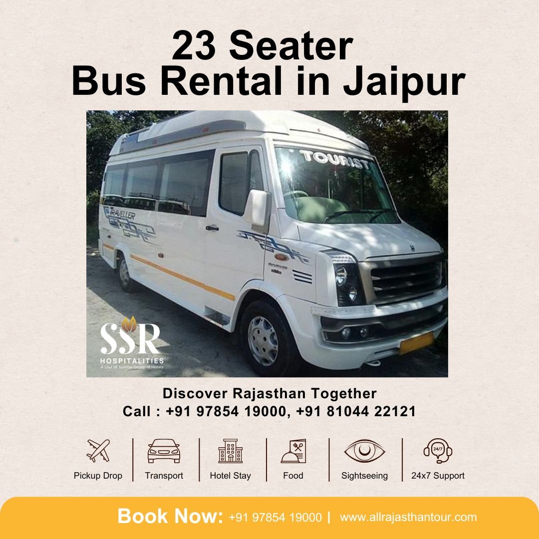 23 Seater Bus Rental in Jaipur